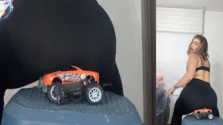 "Flattened Under My Ass!" - Ass Crush Toy POV