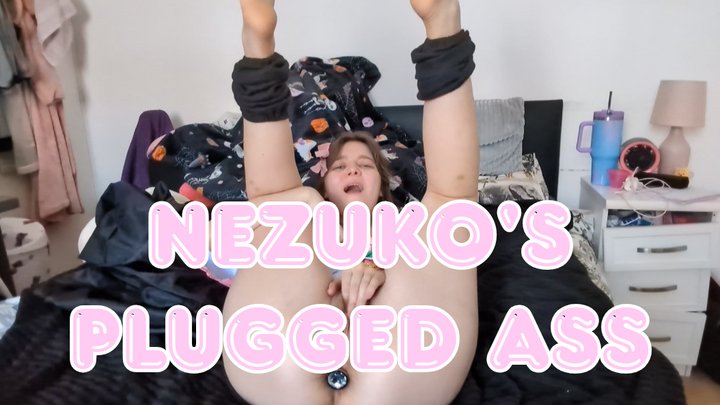 Nezuko Plugged Ass Masturbation