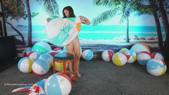Momo Pops a Room Full of Beach Balls-WMV
