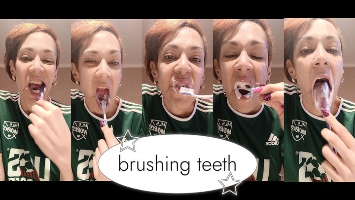 Brushing teeth