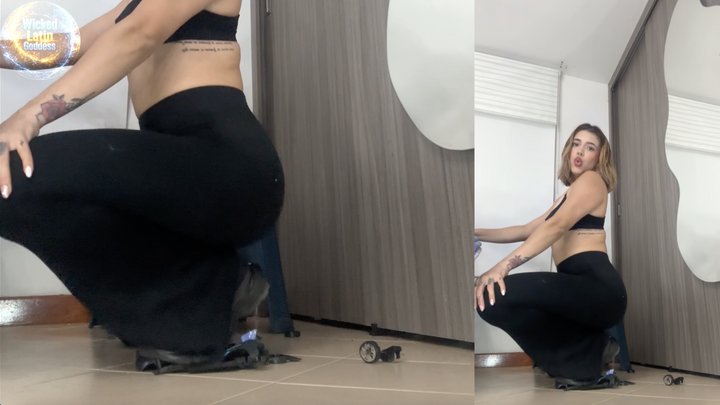 SNEAKER TOY CRUSH POV: Full Weight High Heel Squat Destroying Toy Truck