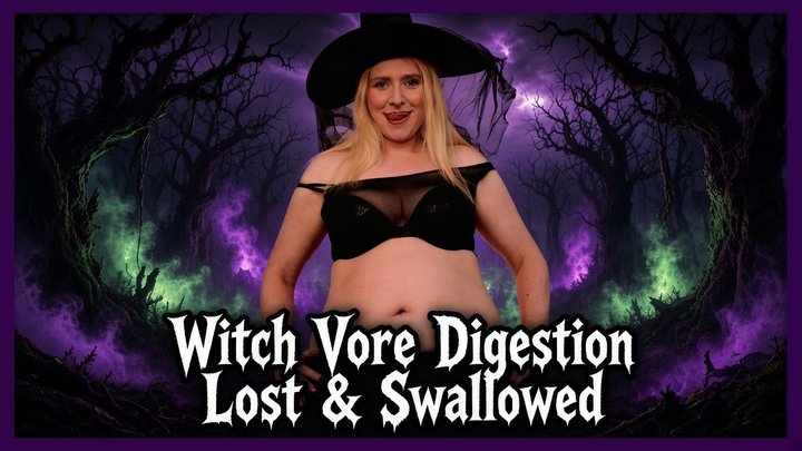 Witch Vore Digestion – Lost Boy Swallowed, Detailed Belly & Toilet Talk, Ass Tea