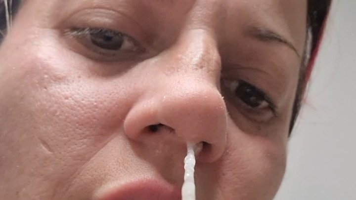 POV SNOT FETISH – I Blow My Nose Right Above You! Close-Up Nose Blowing
