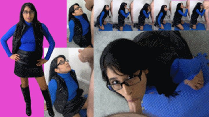 Ranch Mistress eRica deep throats a cock & gets a cum all over her sweater & fac