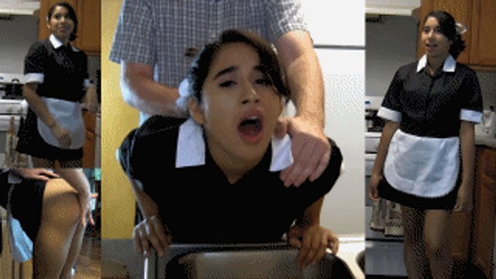Indentured maid eRica gets spanked, fucked, & fish hooked for dropping a dish on