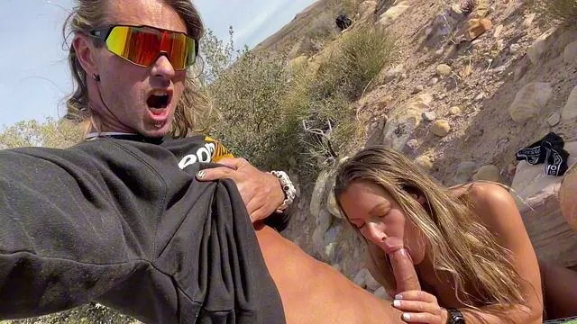 Outdoor Sex Close Call in Canyon
