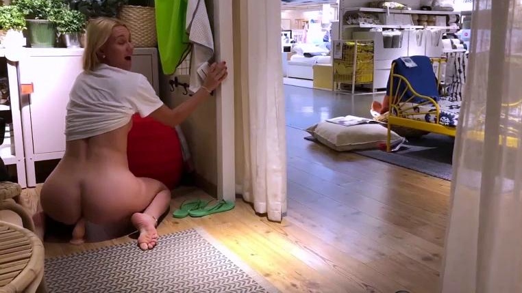 Ivy Roses - Risky Ikea Anal Dildo Barefoot