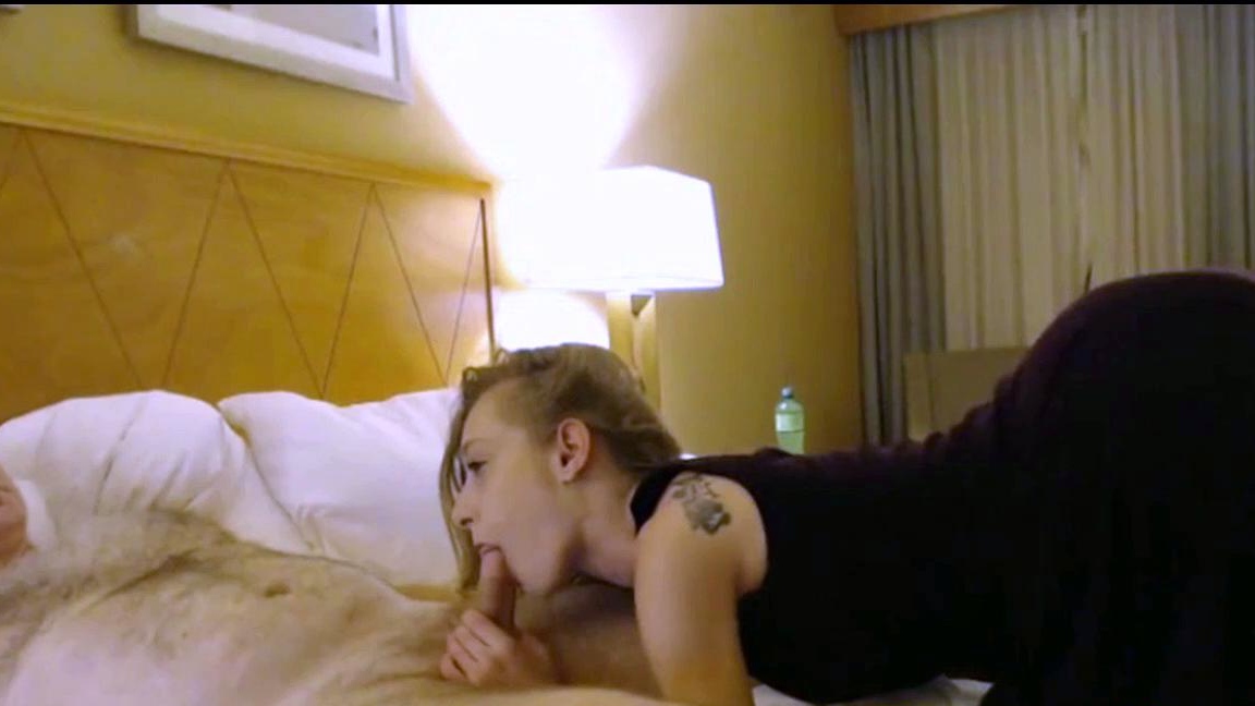 Blonde Call Girl Fixes Older Man Erection