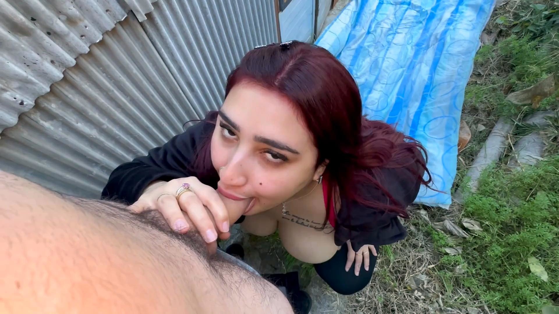 Redhead Ass Penetrated in a Forest