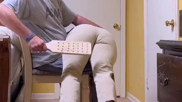 Fat bottom woman gets her ass paddled
