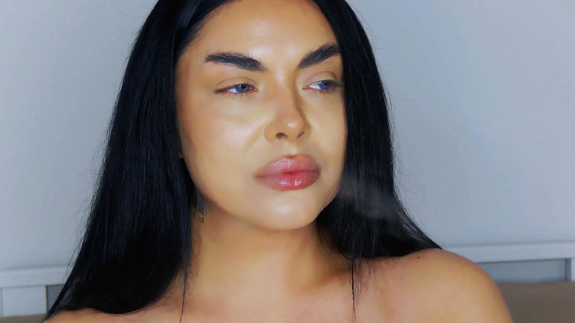 Beautiful Brunette Smoking Fetish Tease - Softcore Seduction